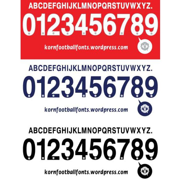 JualJualJual Custom Font Nameset Manchester United 2008-11