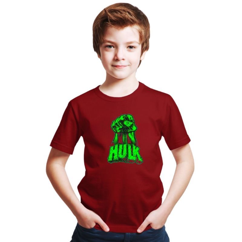 Baju Kaos Atasan Anak/Remaja HULK Usia 1-12 tahiun.Ukuran S.M.L.Xl.2xl.3XL.4XL.5XL.