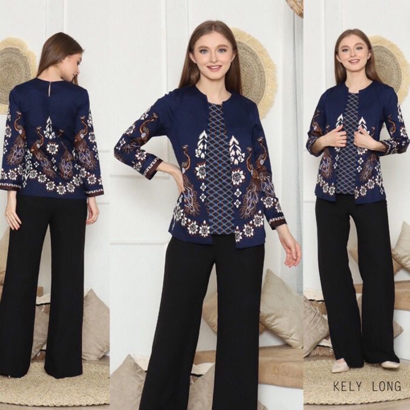 KELY TOP STANDAR / JUMBO / SUPER JUMBO - Atasan Batik Wanita Blouse Wanita