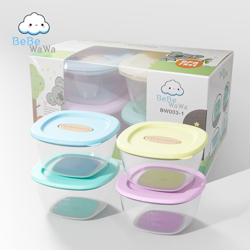 Kandila Baby Food Container - KDL027 / BW003-1 - Storage MPasi + penutup BPA FREE 120ml - Mangkok Tempat Makan Bayi