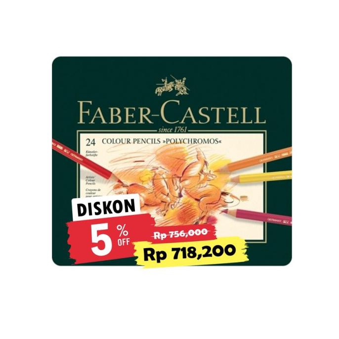 

Pensil Warna Faber Castell Polychromos Pencil 24 Tin