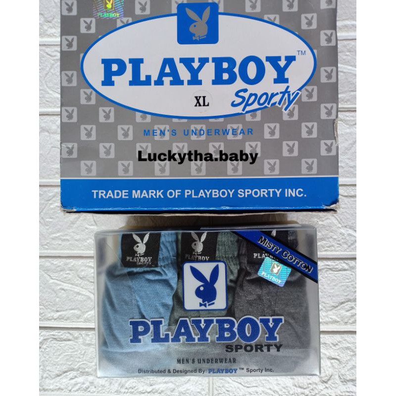 1box_ CD playboy celana dalam pria Misty cotton m.l.xl / CD laki-laki playboy cotton