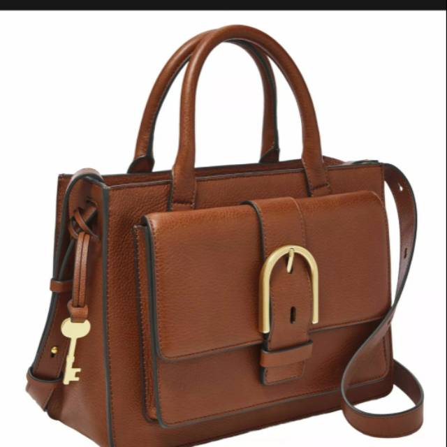 Fossil Wiley Brown Satchel