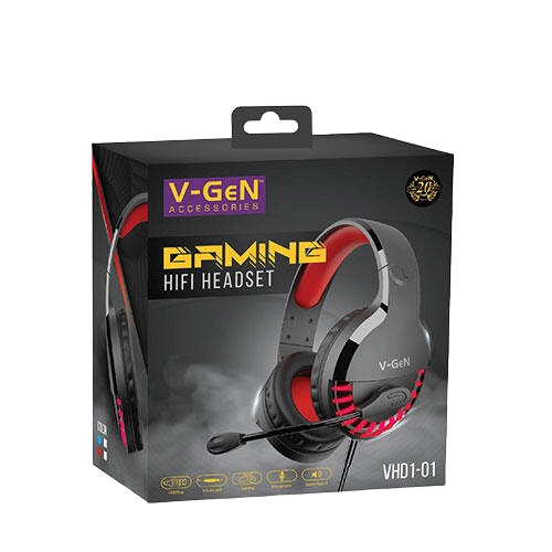 Headset Gaming V-GeN VHD1-01 HiFi Wired Headphone VGEN Gaming Stereo