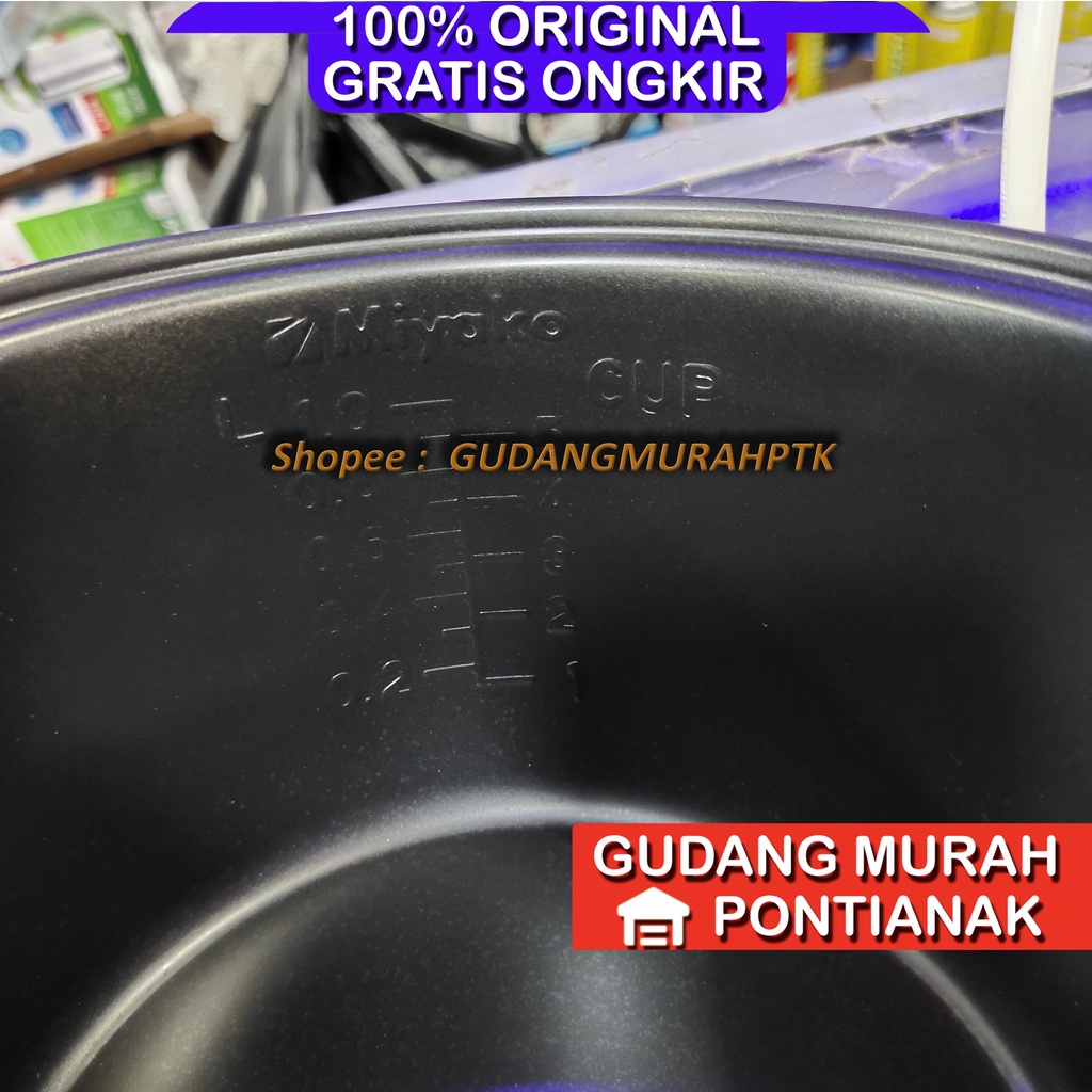 Ricecooker Miyako 1 Liter Penanak Nasi Anti karat anti penyok 1L MCM 610