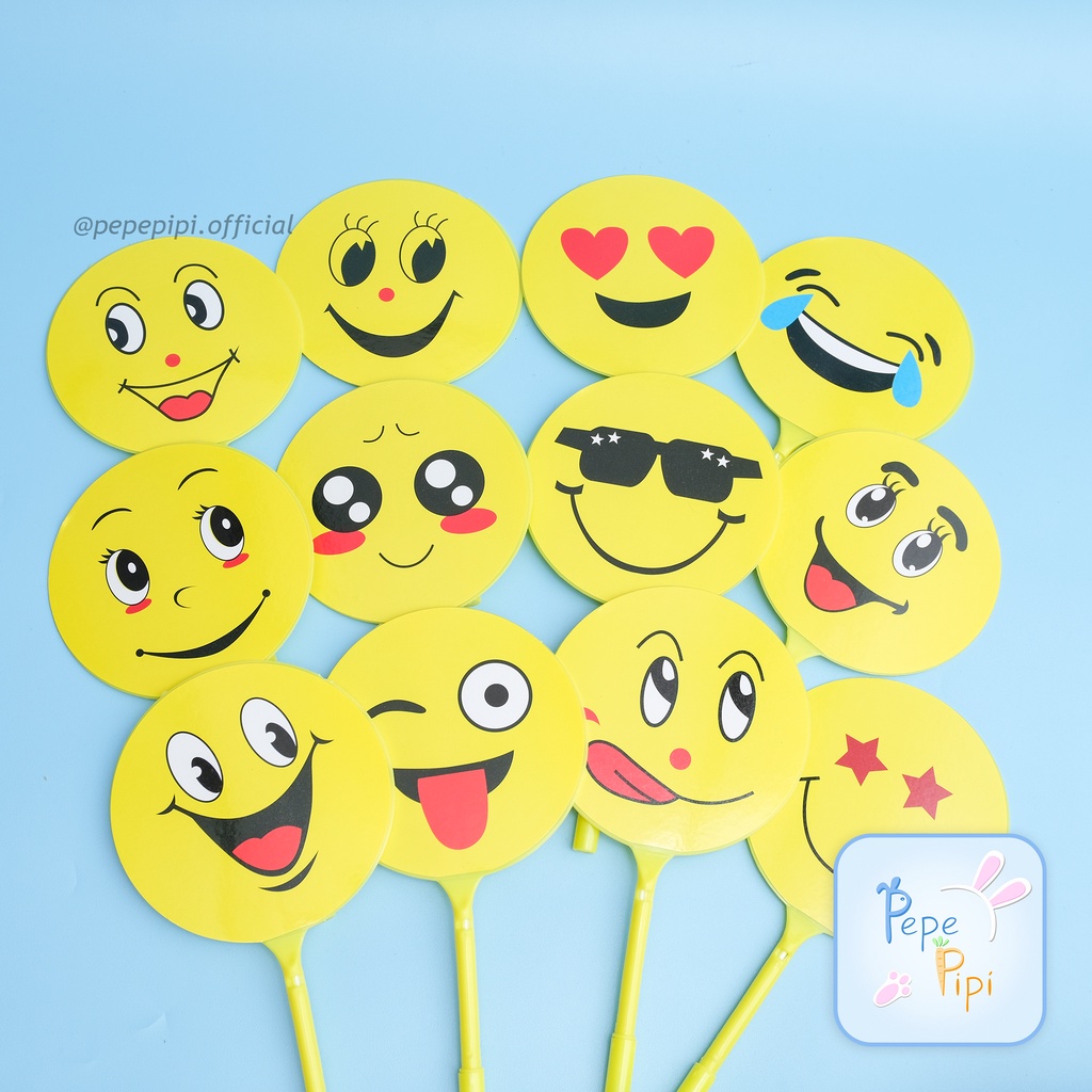 Pena Kipas Emoji Pen Pulpen Bolpen Gelpen Karakter Lucu Unik Murah