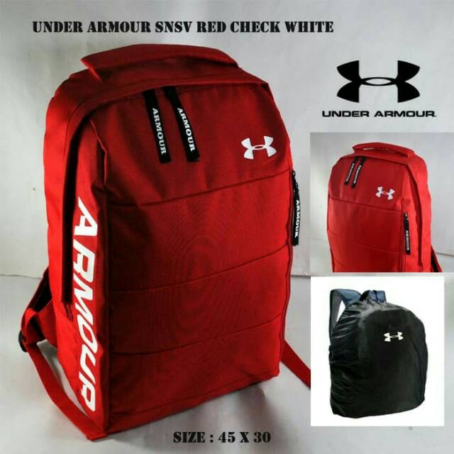 Tas Under Armour Snsv Pria Wanita Untuk Kuliah Kerja Jalan Jalan Travelling Warna Merah