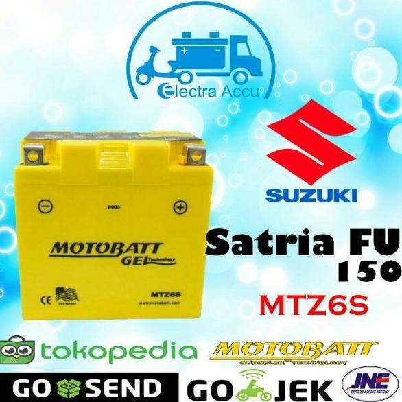Aki motor Satria FU 150 motobatt MTZ6S Aki Kering