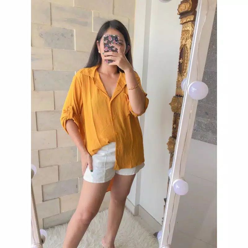 KEMEJA WANITA OVERSIZED untuk allsize rayon kringkel