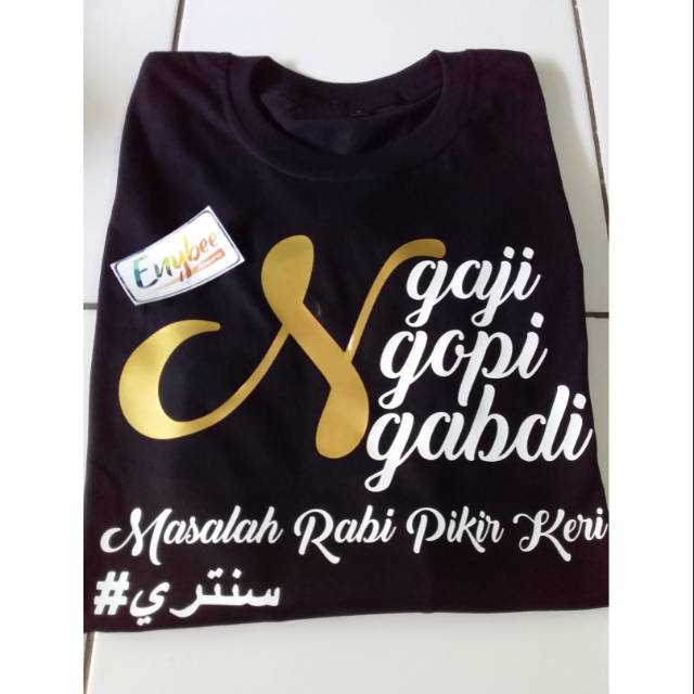 Kaos santri baju kata kata lucu jawa masalah rabi pikir keri premium dakwah islami