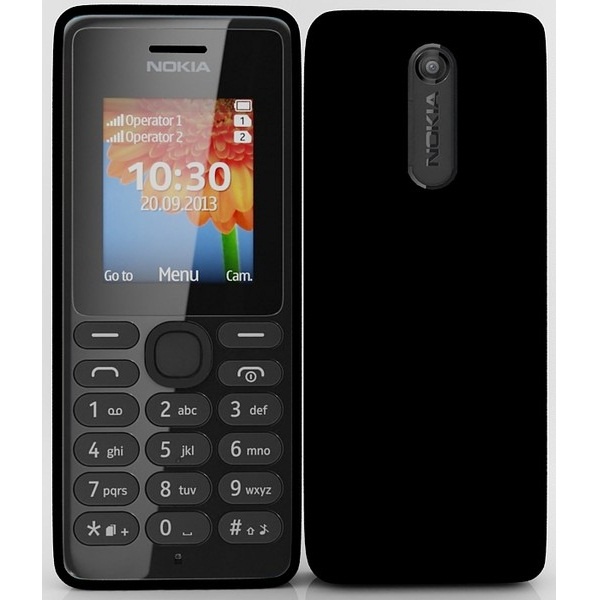 NOKIA 108 DUAL SIM GSM HP MURAH MOBILE PHONE HP JADUL ORIGINAL-HITAM