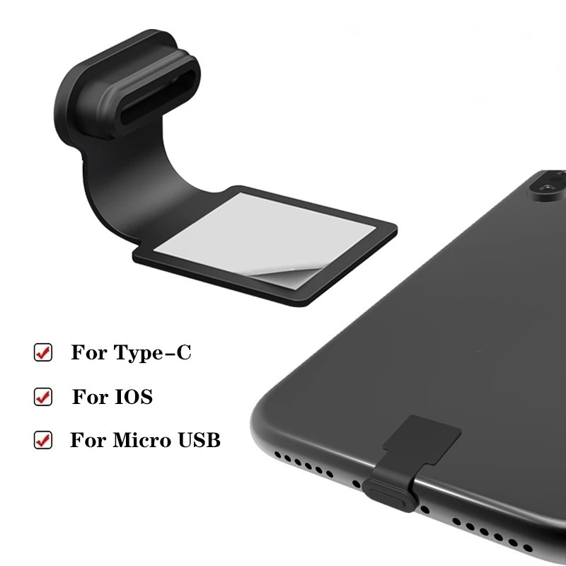 Cover Port Charger Micro USB / Tipe C Anti Hilang / Debu Bahan Silikon Untuk Handphone IOS