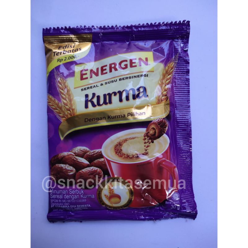 

ENERGEN KURMA 30 gr SEREAL SUSU BERSINERGI
