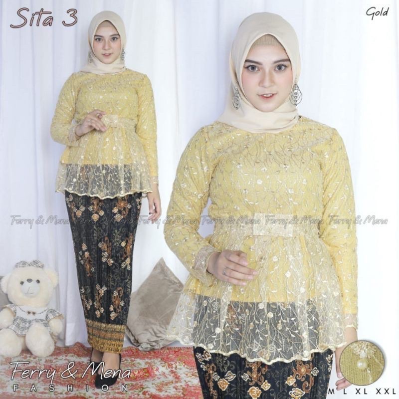 Set kebaya aurora tille-kebaya modern-blouse kebaya tille by Rasaqi kebaya-kebaya laku