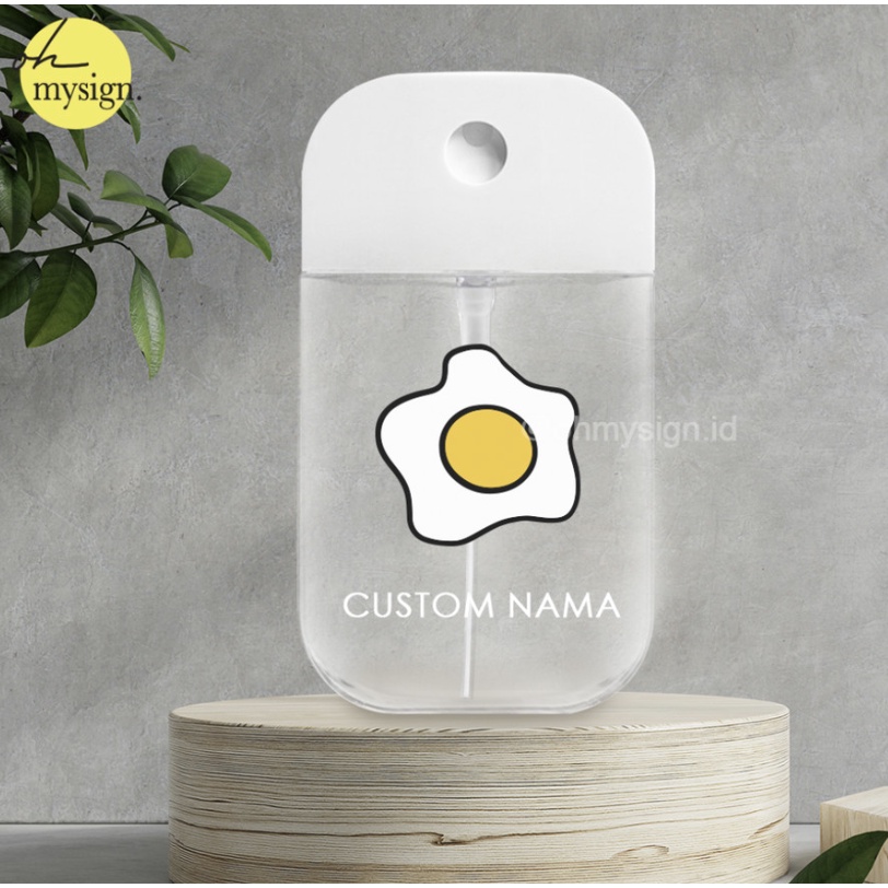 Custom Nama Pocket Hand Sanitizer Spray Botol Bottle 45 ML - Telor