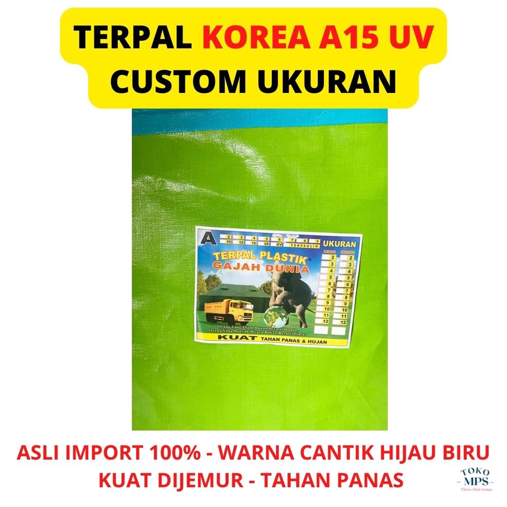 TERPAL PLASTIK HIJAU STABILO A15 UV KOREA CUSTOM