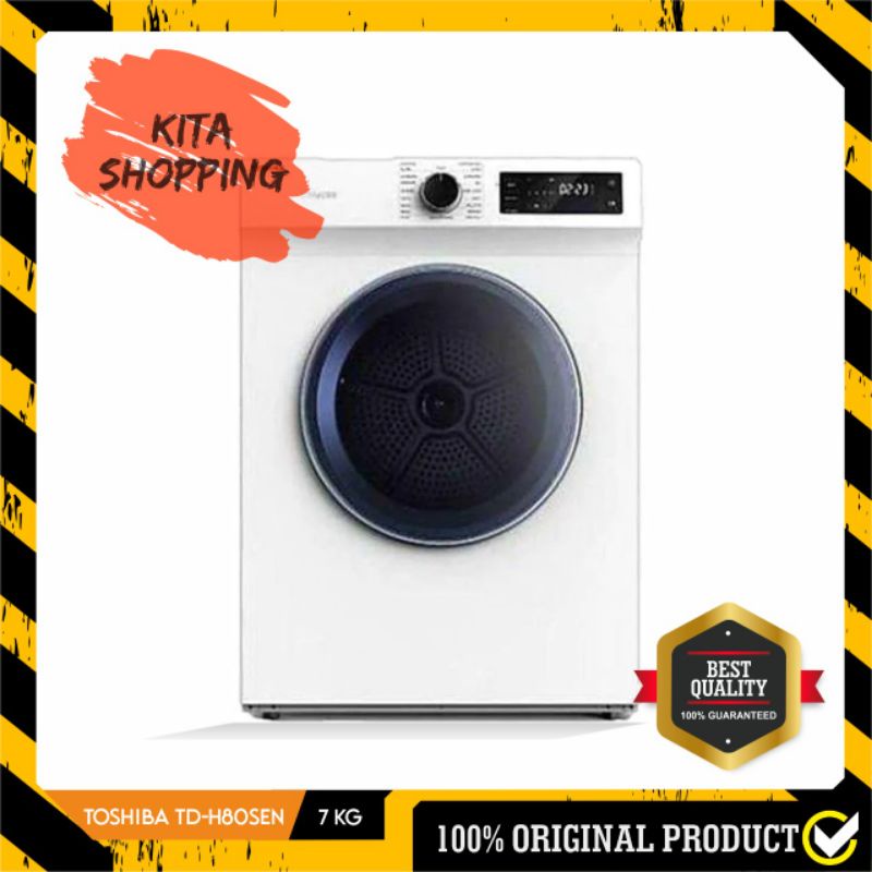 Dryer Toshiba 7 Kg TD-H80SEN | Mesin pengering pakaian laundry  listrik