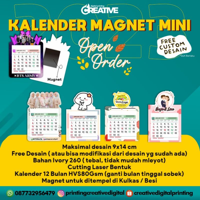 

Kalender Magnet / Kalender Unik 2024