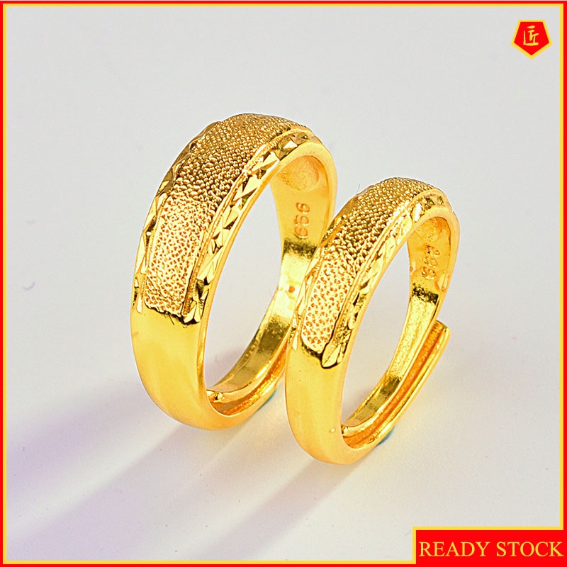 [Ready Stock]Temperament Personality Gold Couple Ring