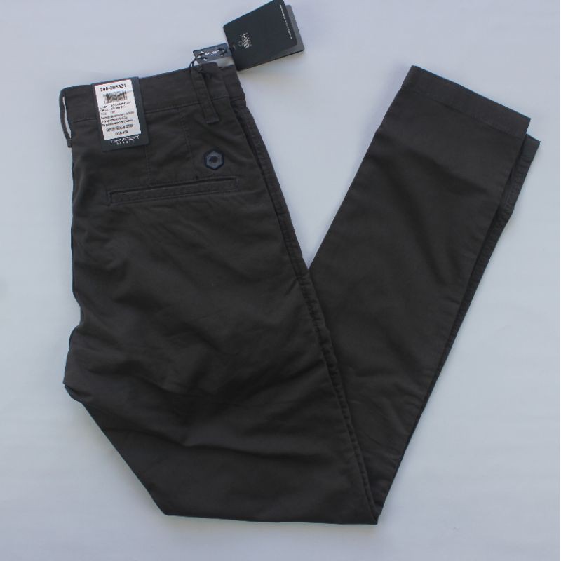 OXYGEN DENIM - (708-395391) DARK GREY / Celana Chinos Oxygen / Celana Oxygen Slim Fit / Oxygen Katun