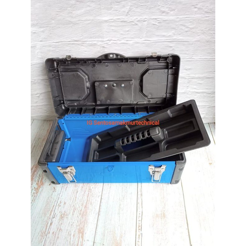 TORA 17&quot; Toolbox Tool Box PVC Fiber + Besi Steel Kotak Kunci Perkakas