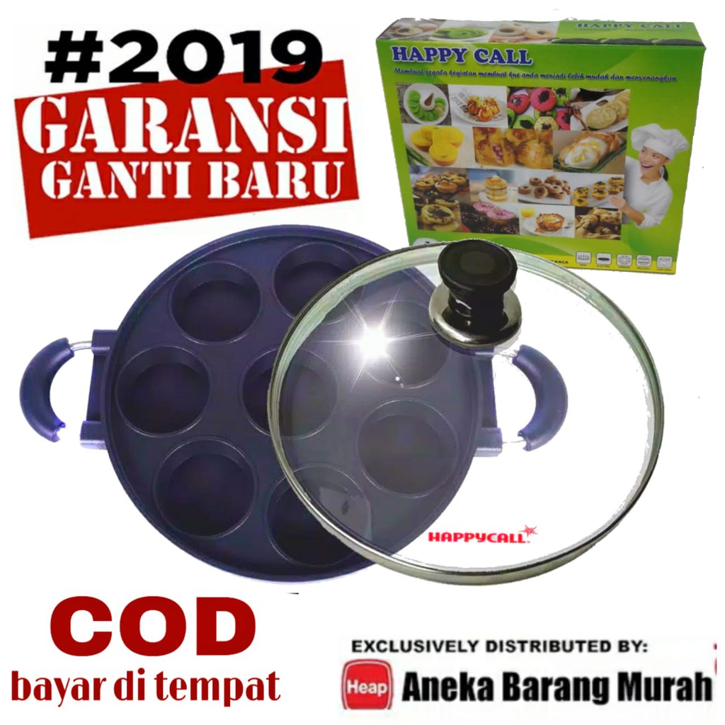 Cetakan kue lumpur Martabak Mini 8 Lubang happy call Loyang anti lengket