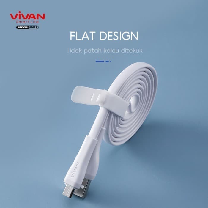 (NEW) Vivan SM100S 100cm Kabel Data Cable Micro USB Fast Charging 2A Android (BY 88ACC)