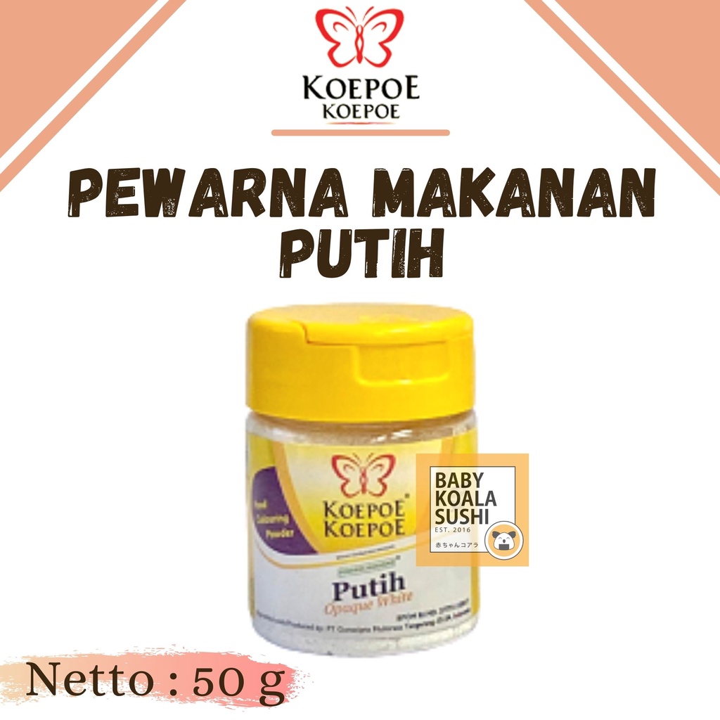 KOEPOE Pewarna Makanan Putih 50 g | Pemutih