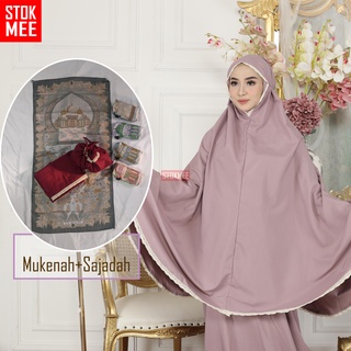 mukena trevel dewasa bahan katun premium mukenah dewasa polos renda