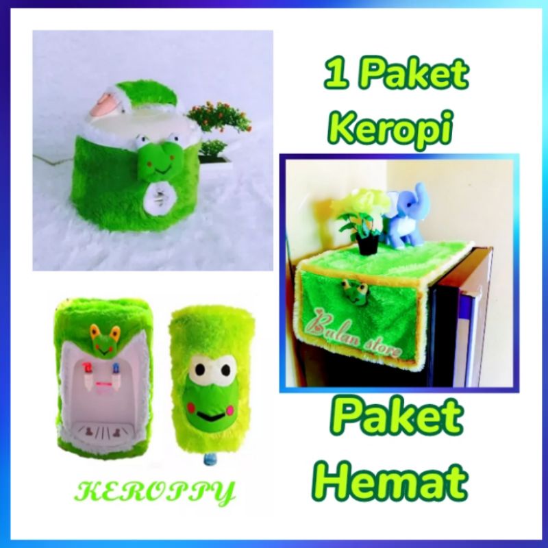 1 Set Taplak Sarung Meja kulkas 1 2 Pintu Cantik 1 Terbaru Sarung Golon & Dispenser Sarung Mejicom 1