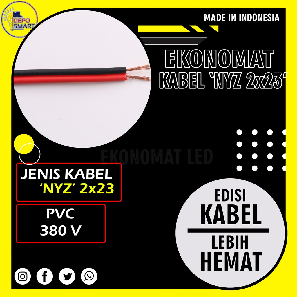KABEL EKONOMAT NYZ 2X23 PER METER