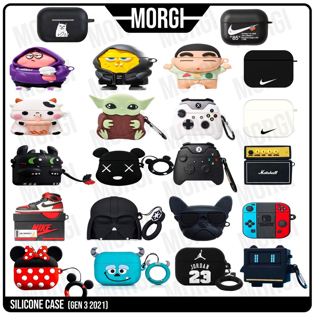 Case Airpods 3 2021 Premium Lucu Toothless Boba Baymax Hitam Nintendo Xbox Gen Karakter Charackter Kartun 3D Cute Sully Minnie