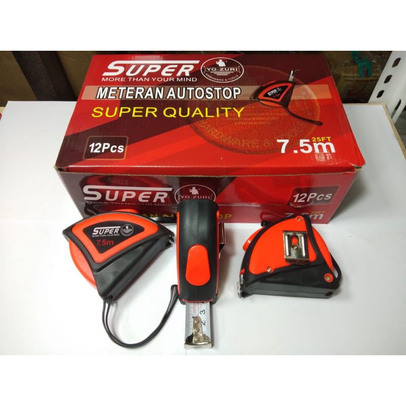 METERAN KARET AUTO STOP TERDAPAT 3 UKURAN/ METERAN UKUR TUKANG/ SELF LOCK