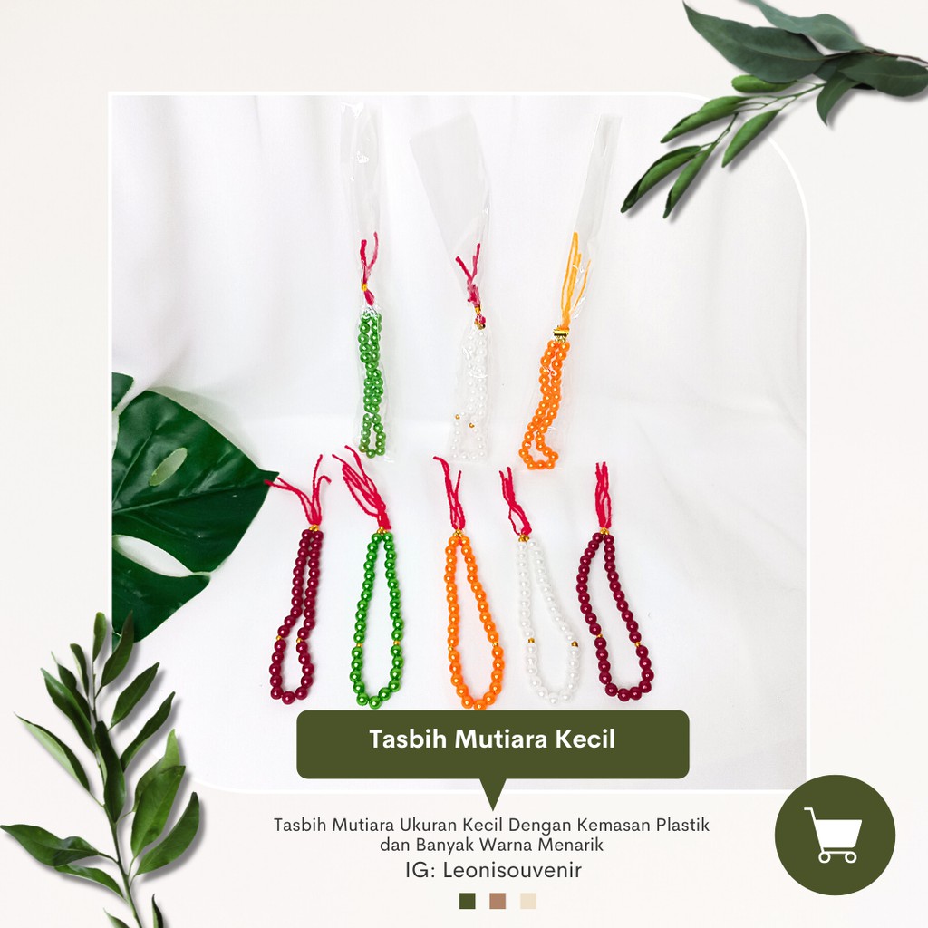 Souvenir Tasbih Mutiara Kecil Kemas Plastik