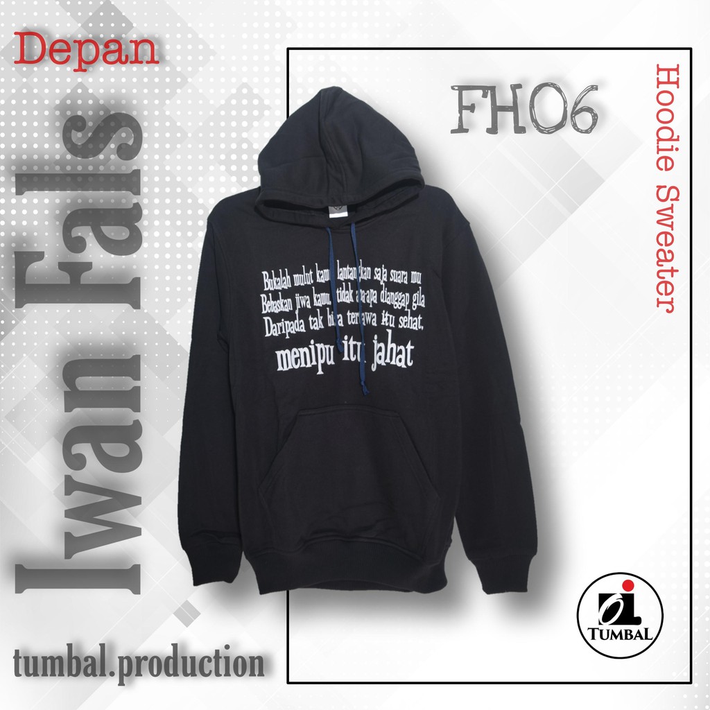 Hoodie Sweater Iwan Fals Original Tumbal HF06