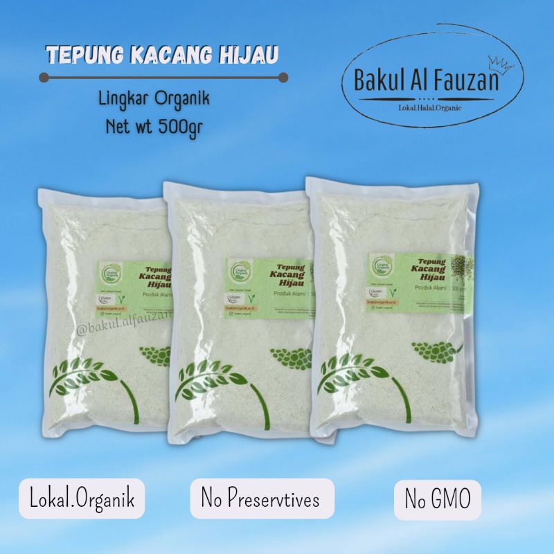 

Tepung Kacang Hijau Organik 500gr | Tepung Non GMO, Gluten Free, MPASi | Tepung Lingkar Organik