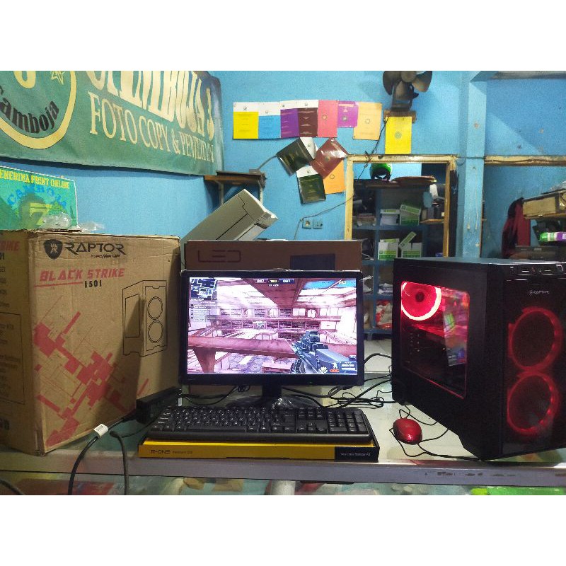 PAKET KOMPUTER GAME/DESAIN CORE I5 RAM 8GB SSD 120GB VGA CARD LED 19&quot; WIDE