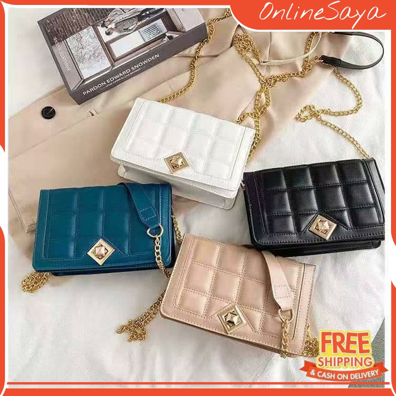 ONLINESAYA -TAS IMPORT SELEMPANG WANITA TERMURAH TERBARU BATAM KEKINIAN 2021 3036 IB303611 CC303