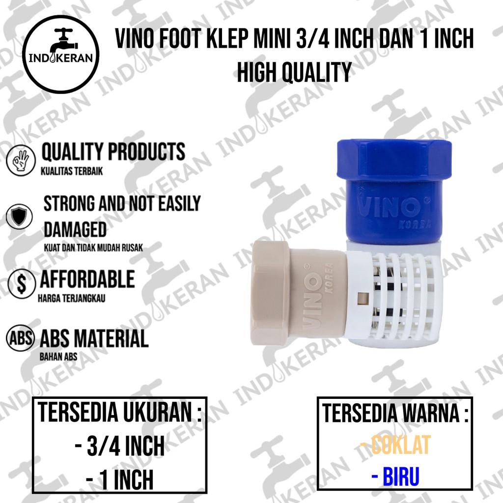 VINO - Foot Klep Mini - 3/4 &amp; 1 Inch - High Quality