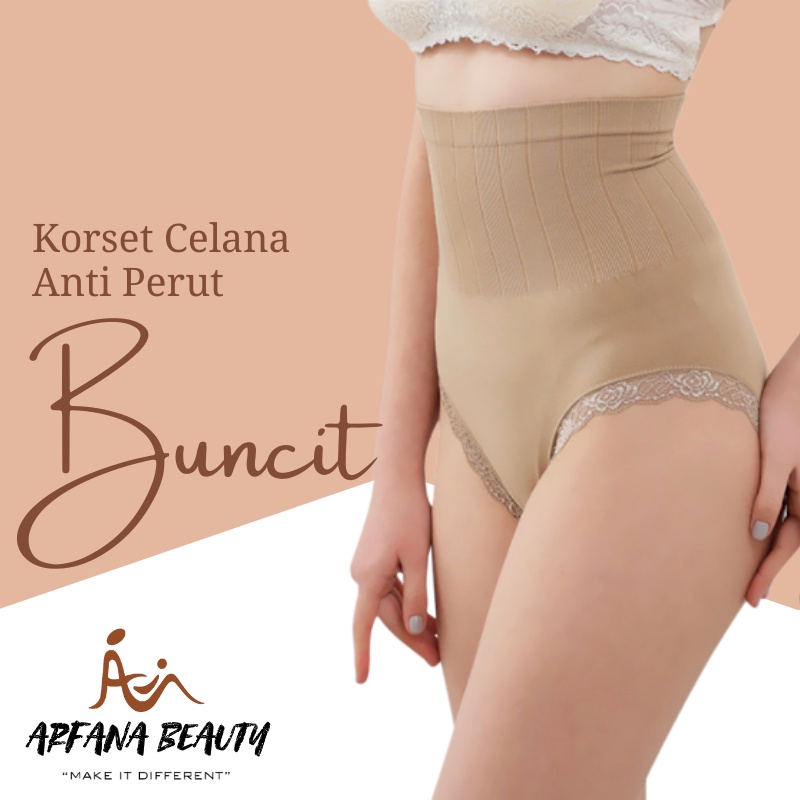 Korset Celana Dalam Highwaist Underwear Wanita Corset Celana Pendek Olahraga Elastis Slimming Korset