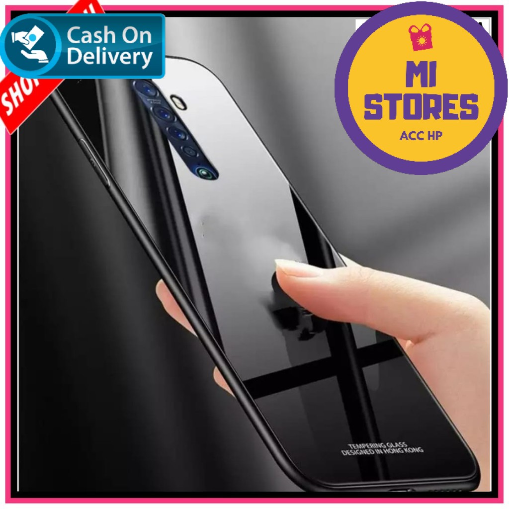 Case Oppo Reno 2F Luxury Glass Case Premium Hard Case