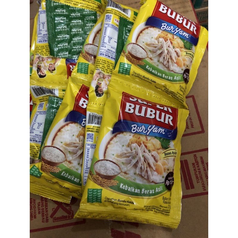 

Super Bubur Bur Yam 1 renteng isi 10 pcs