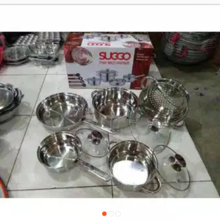 Panci set suggo evans stainles steel