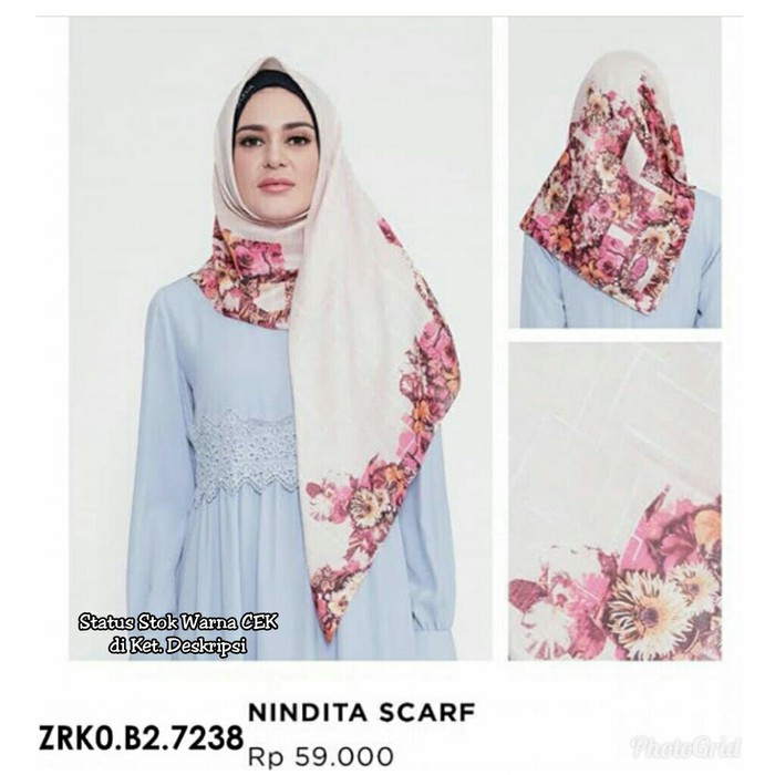 Hijab Kerudung Segi Empat NINDITA Scarf ZOYA Original