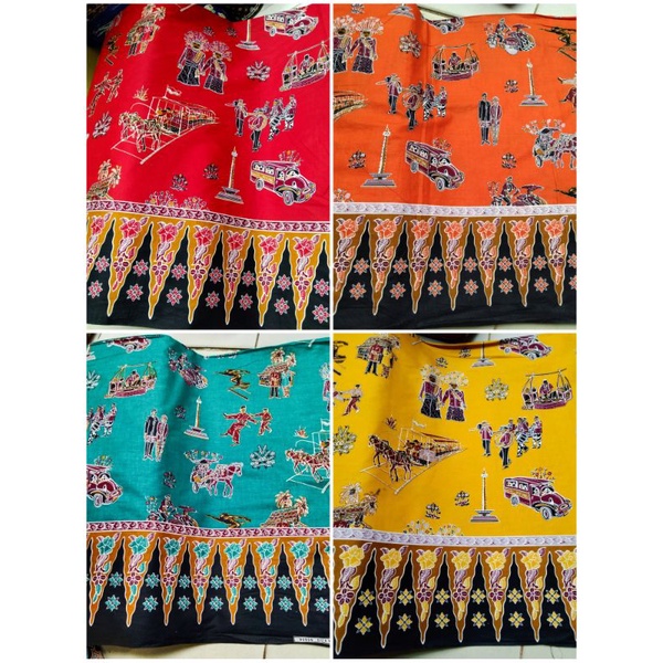 Bahan BATIK ONDEL ONDEL/Harga Per 1/2(0.5)mtr