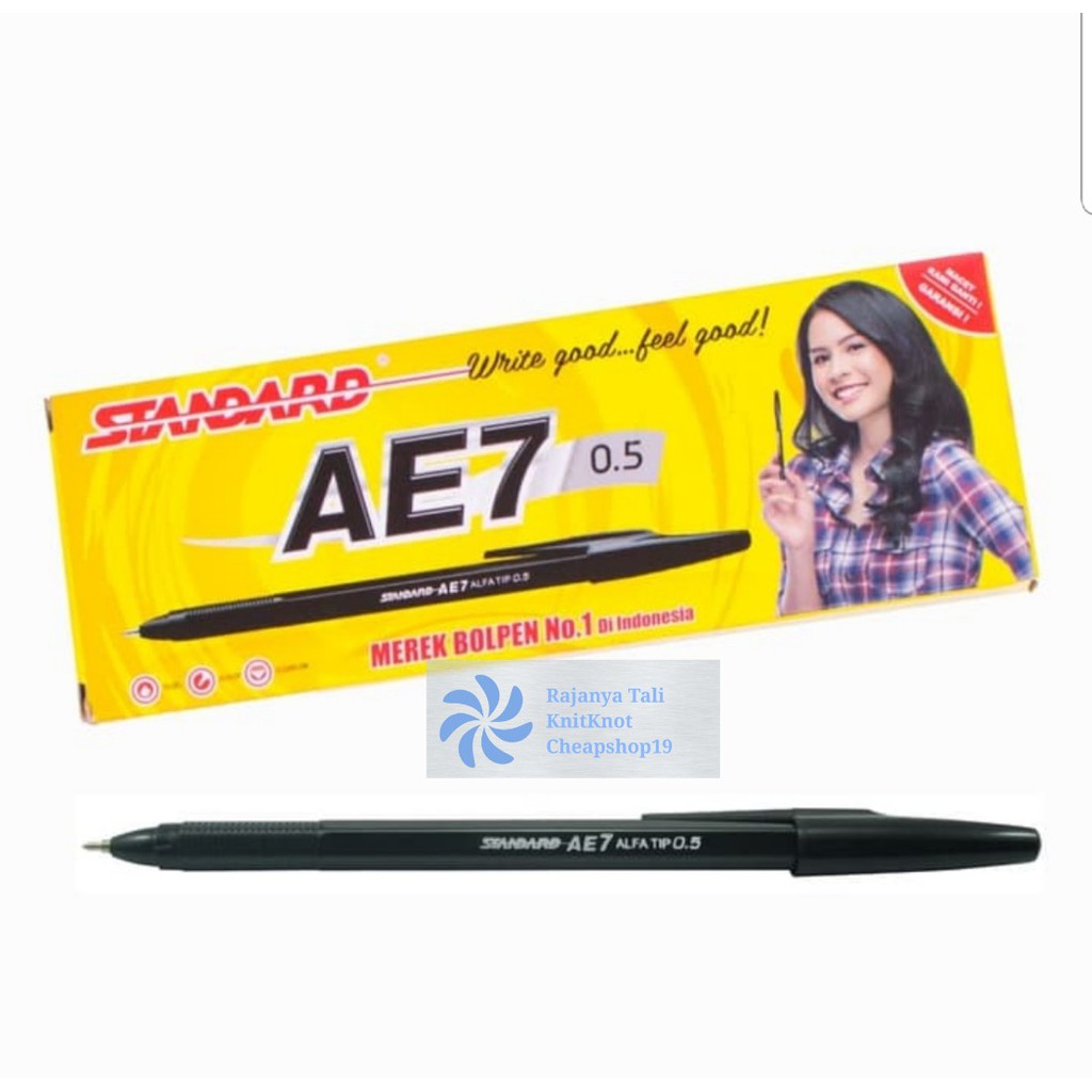 

Pulpen AE7 Pen Oil Gel STANDARD 0.5 mm (Biru / Hitam / Merah)