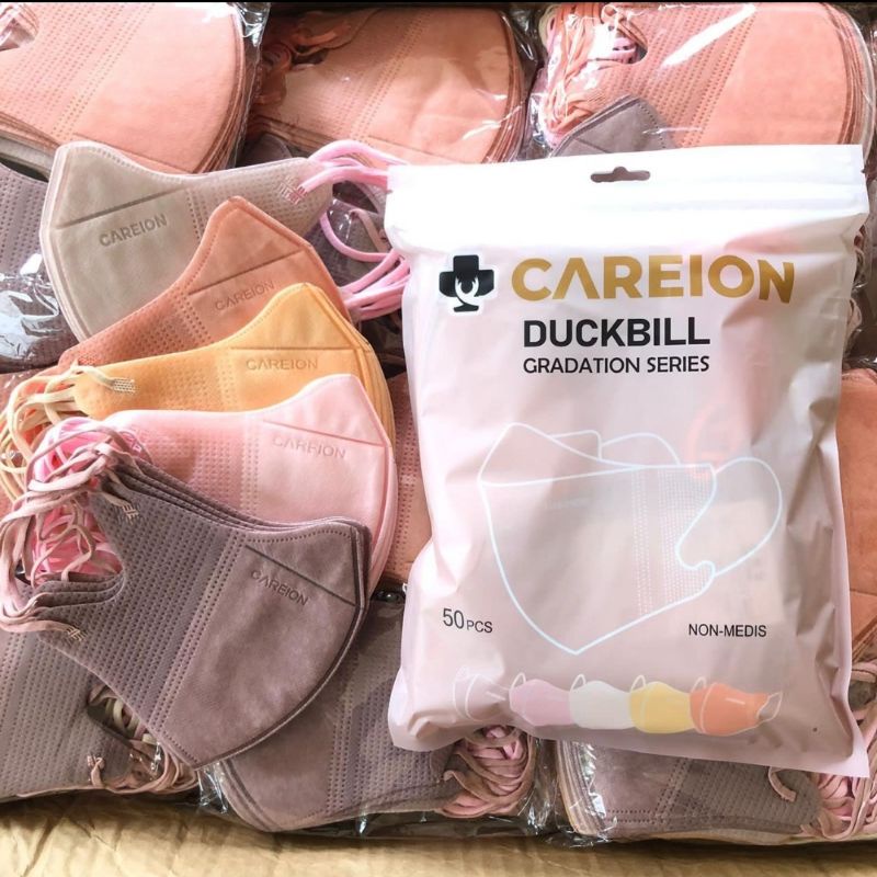 Masker duckbill warna careion / duckbill rainbow isi 50 pcs