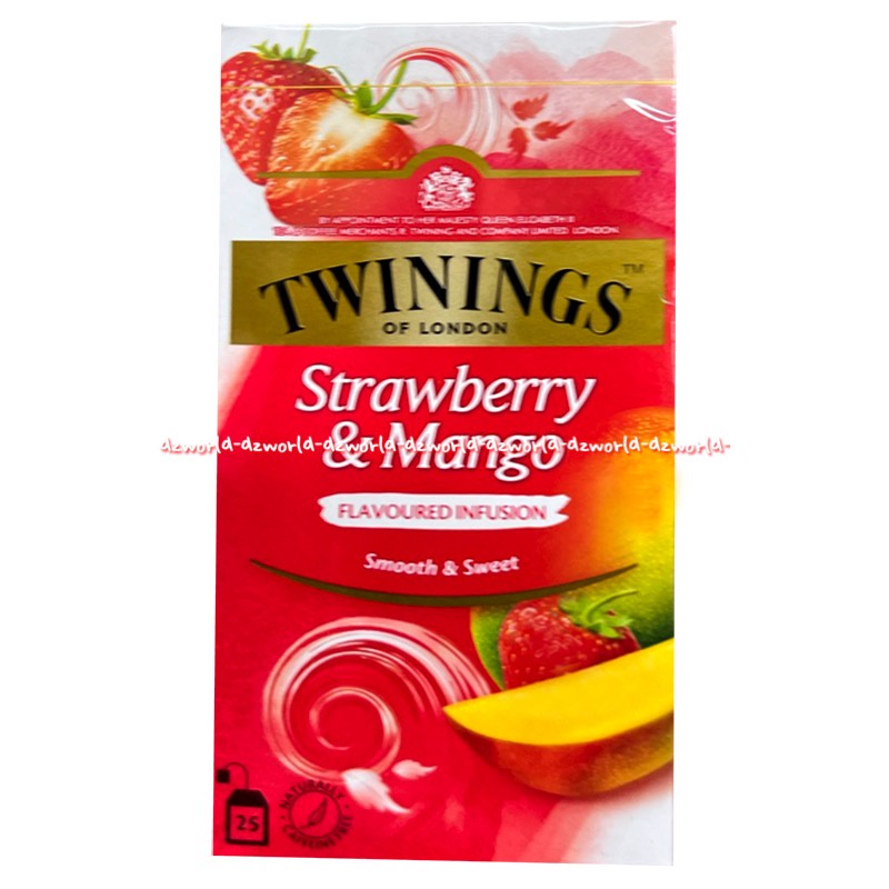 Twinings Strawberry &amp; Mango Flavoured Infusion 25Bag Teh Rasa Buah Buahan Stroberi Mangga Twining Tea Smooth &amp; Sweet Twi nings