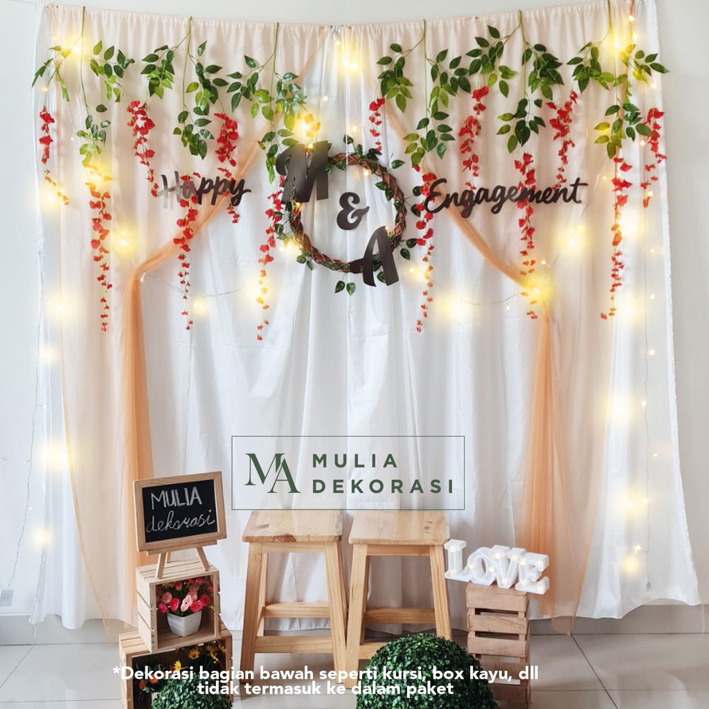 Dekorasi Backdrop Lamaran Nikahan Syukuran Aqiqah Khitan Background Backdrop Paket T