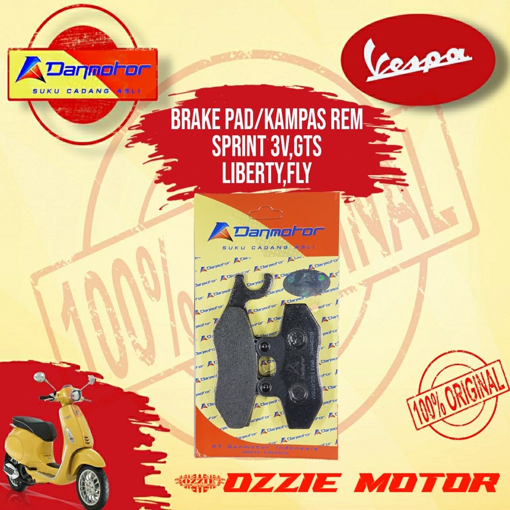 DANMOTOR KAMPAS REM/BRAKE PAD ORIGINAL SPRINT 3V,GTS,LIBERTY,FLY